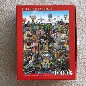 1000 piece puzzle with Charles Fazzino artwork